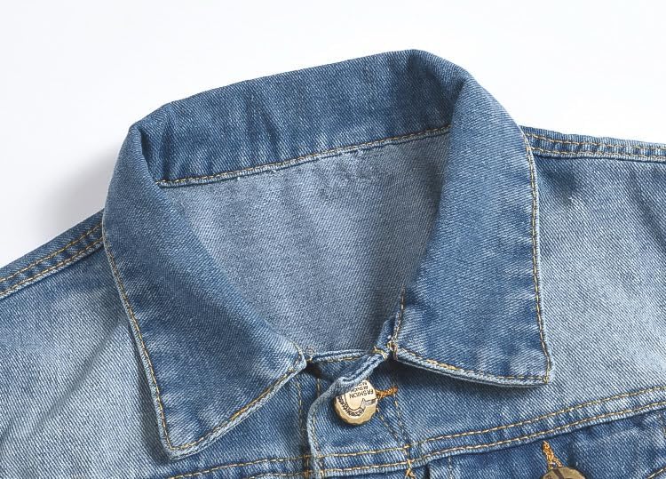 Herren Denim Westen Zerrissen Casual Ärmellos Biker Fashion Jeansweste, Blau