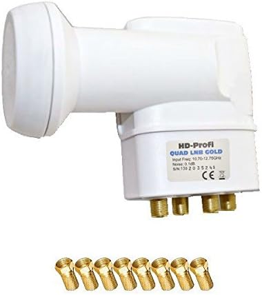 HD Sat Anlage 80cm Spiegel + Quad LNB für 4 Teilnehmer + 50m Kabel + 40cm Wandhalter Anthrazit, Anth