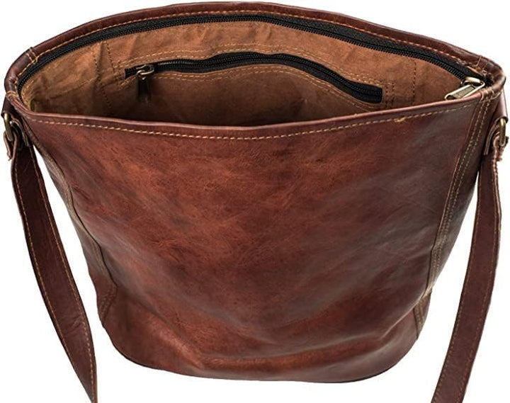 Leabags Leder Handtasche Damen I Premium Echtleder Umhängetasche I Damen Schultertasche I Damentasch