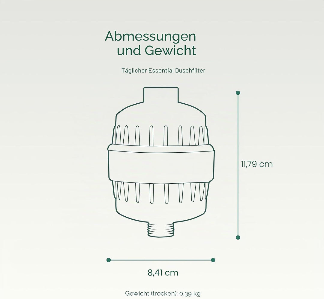 Hohe Ausgangsleistung Universal Dusche Filter mit auswechselbare dreistufig Filter Kartusche – Chrom