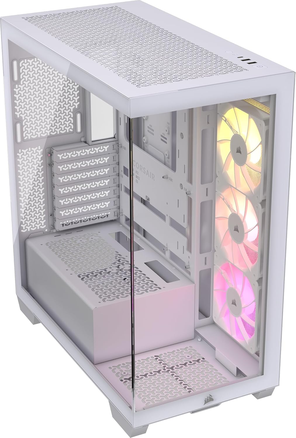 CORSAIR 3500X ARGB Mid-Tower ATX PC-Gehäuse - Gehärtetes Panorama-Glas - Umgekehrte Verbindung Mothe