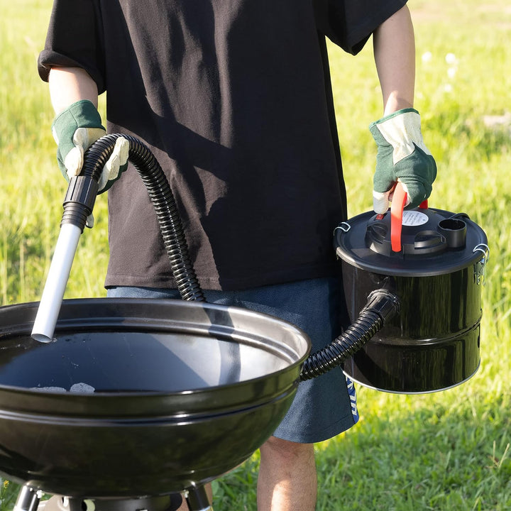 Navaris Aschesauger 10L mit Filter 800W - Asche Russ Staubsauger für Kamin BBQ Grill Ofen - Kaminsau