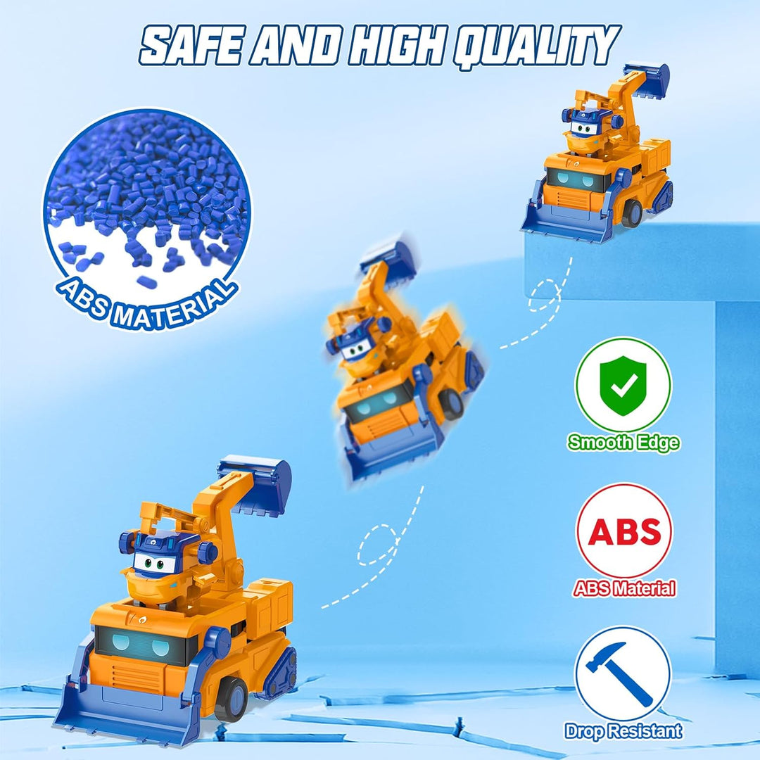 Super Wings Verwandlungsroboter Marty, 16 cm gross, 2-in-1 Verwandlungsroboter Fahrzeugspielzeug, mi