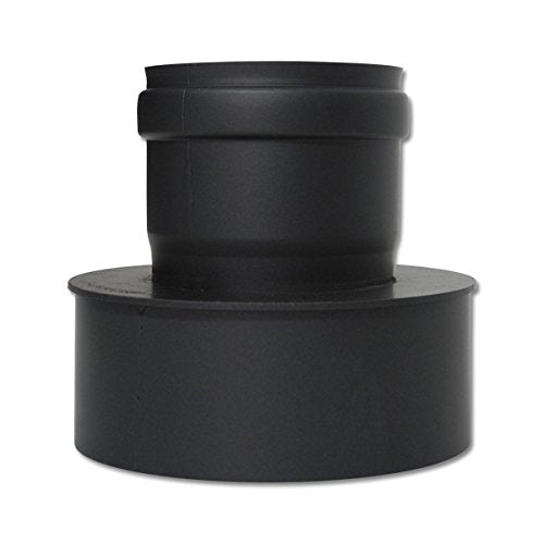 Pelletrohr Erweiterung 80-150 mm Schwarz Pellet Ofenrohr Rauchrohr