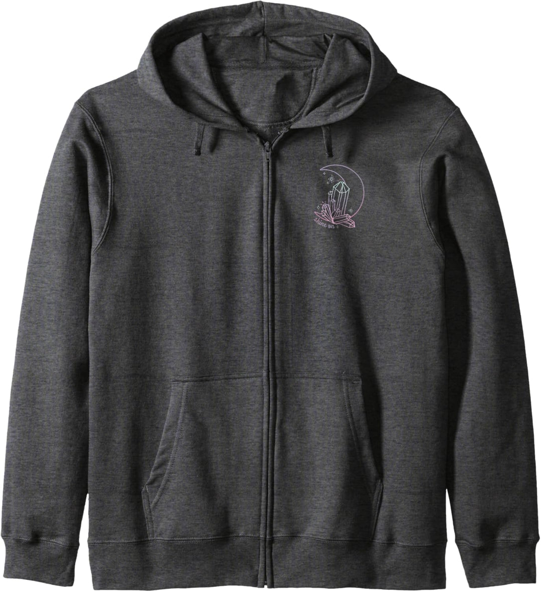Moon Crystal Sparkle Pocket Print Kapuzenjacke