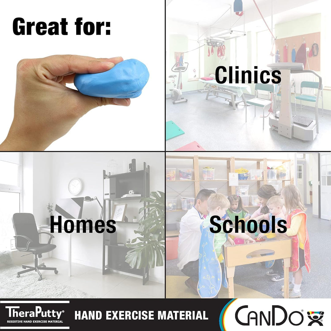 CanDo Antimikrobielle CanDo TheraPutty-Knetmasse - 2,2 kg - blau (schwer) Blau 2,2 kg, Blau 2,2 kg