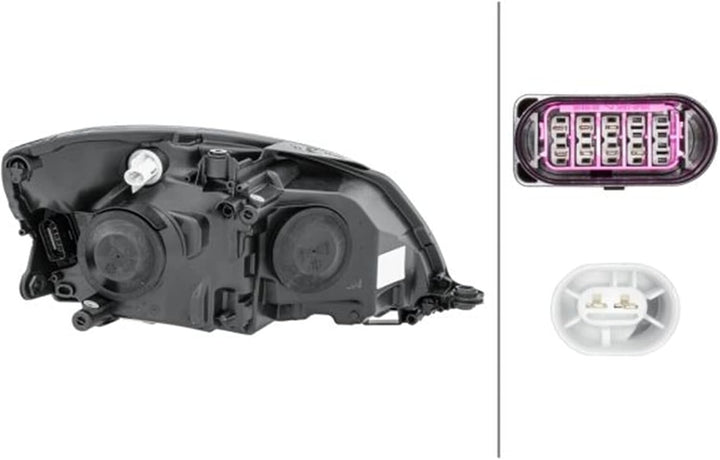 HELLA 1EL 010 417-491 DE/FF/Halogen-Hauptscheinwerfer - links - für u.a. Skoda Fabia II (542) Links