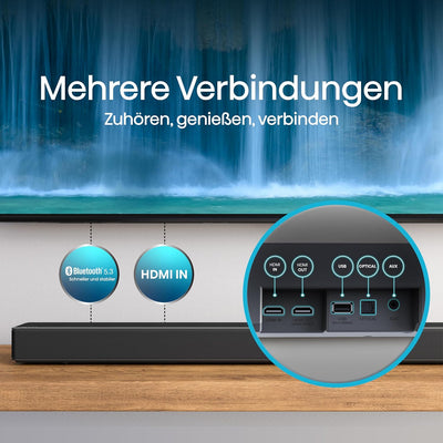 Hisense AX3120G 3.1.2 Soundbar mit kabellosem Subwoofer, 360W, Dolby Digital Plus, Dolby Atmos, Blue