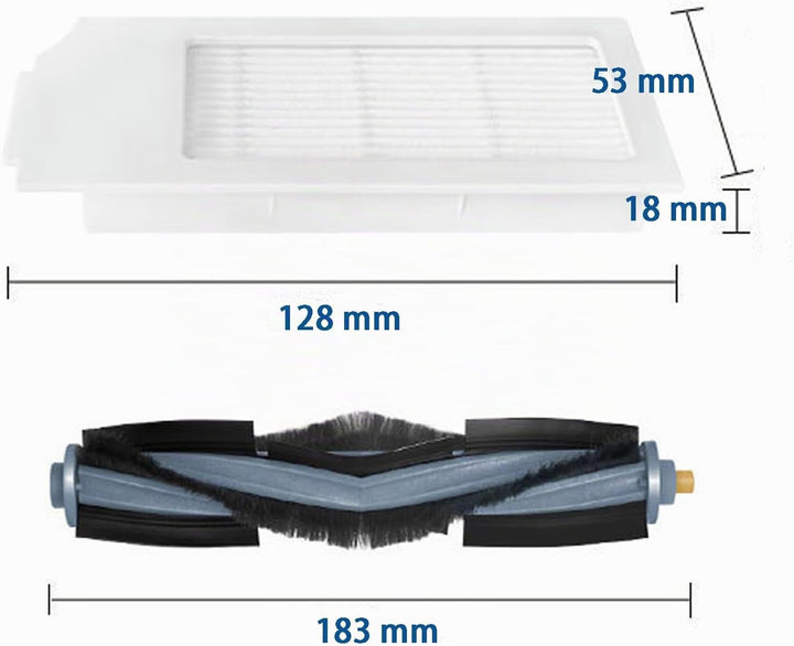 Filter Bürste Zubehör für Ecovacs DEEBOT T10 T10 Plus T10 Turbo DEEBOT X1 Omni X1 Plus X1 Turbo Saug