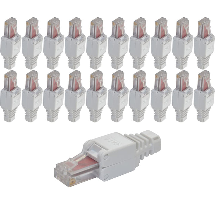 Premium X 20x Netzwerkstecker CAT 6 RJ45 CAT6 CAT5e Adapter Kupplung für Verlegekabel Innenleiter LA
