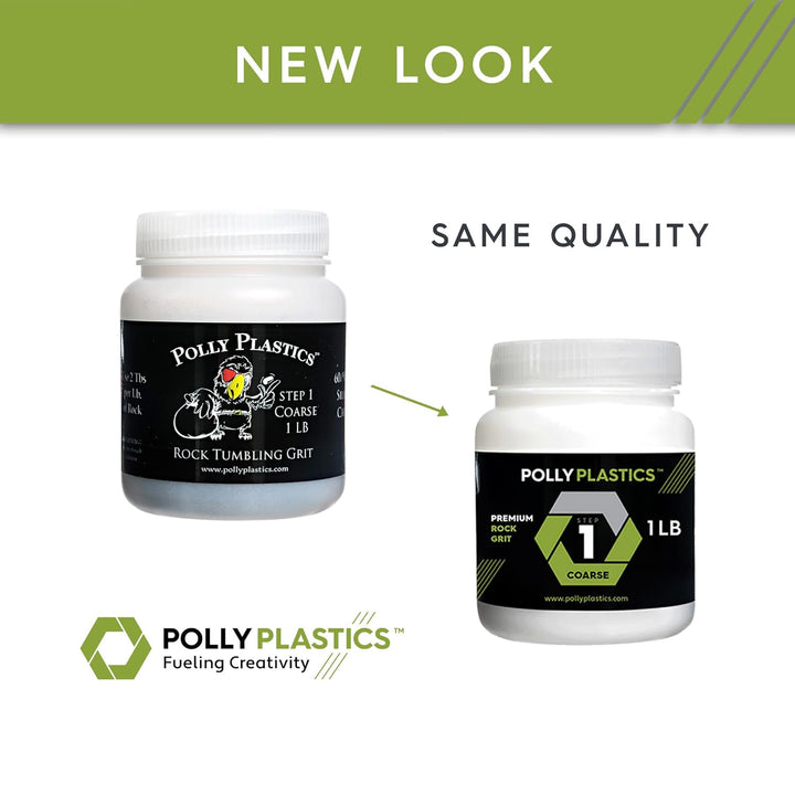 Polly Plastics Rock Tumbler Media Grit Kit & Keramik-Füller in strapazierfähigen wiederverschliessba