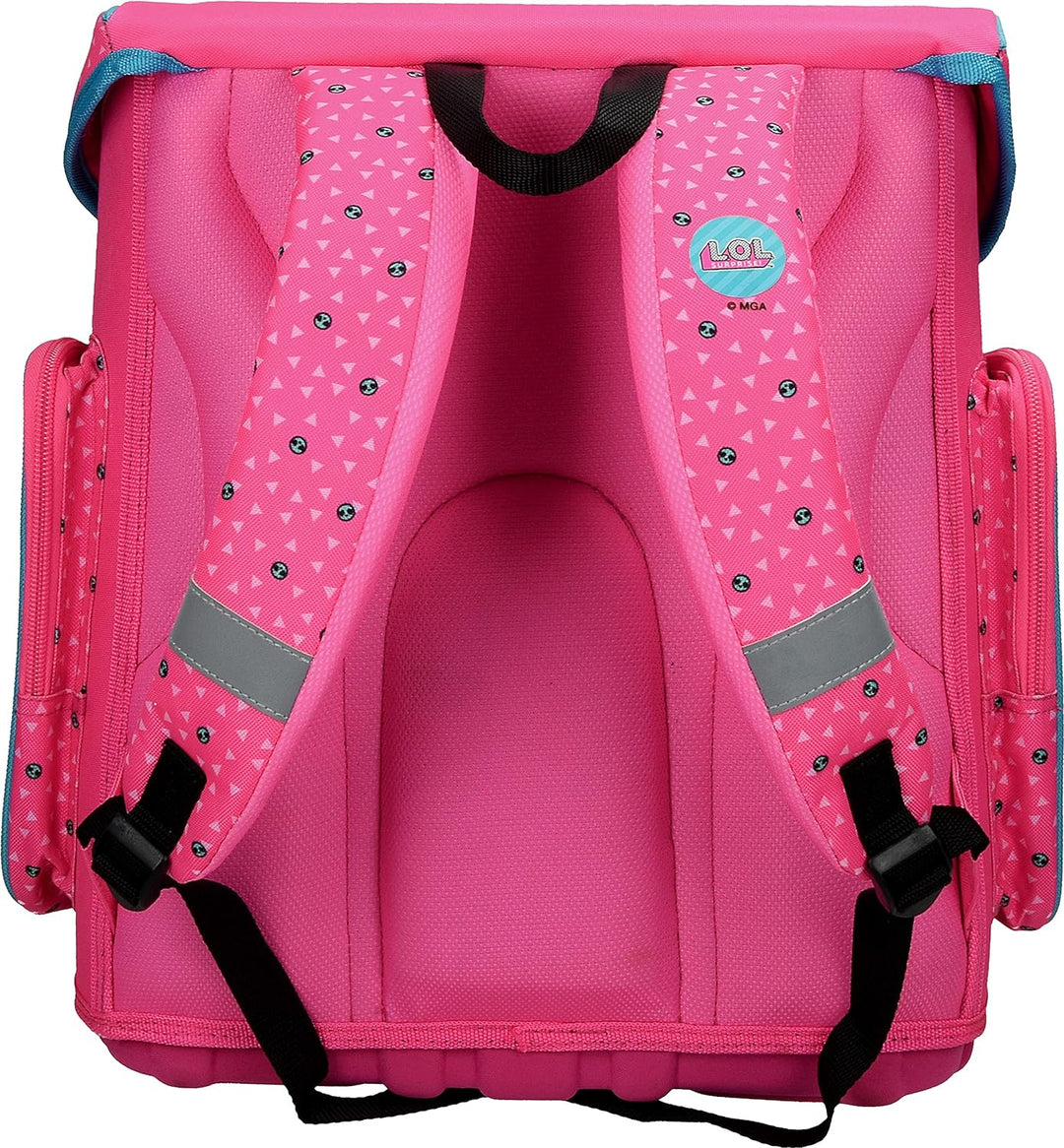 LOL Schulranzen Mädchen 1 Klasse Tornister Schulrucksack SET 3 tlg. L.O.L. für Grundschule ergonomis