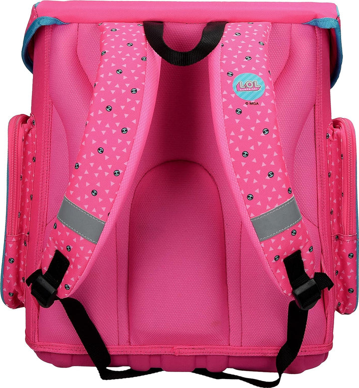 LOL Schulranzen Mädchen 1 Klasse Tornister Schulrucksack SET 3 tlg. L.O.L. für Grundschule ergonomis