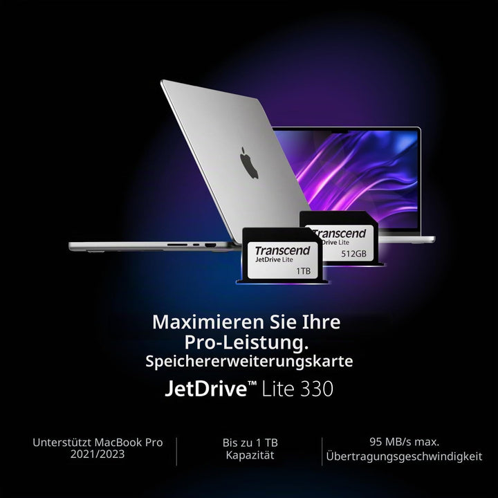 Transcend 512 GB JetDrive Lite extra Speicher-Erweiterungskarte für MacBook Pro MacBook Pro 14" &amp; 16