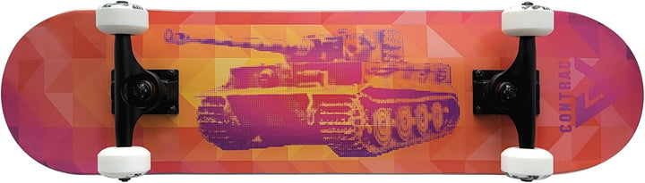 Komplett Skateboard Tiger-1 - für Kinder und Jugendliche - 7-lagiges Ahornholz Deck - Medium Concave
