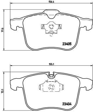 Brembo P 59 046 Bremsbelagsatz, Scheibenbremse - (4-teilig)