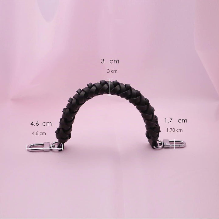 Geflochtener Griff für Neonoe Pochette Eimertasche Top Griff Strap Ersatz Handgemachte Echtleder Gri