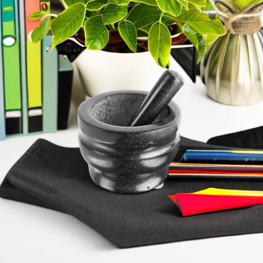 Cole & Mason H100279 Worcester Mörser mit Stössel, Schwarz, 14cm, Fur Gewürze und Kräuter, Granit 14