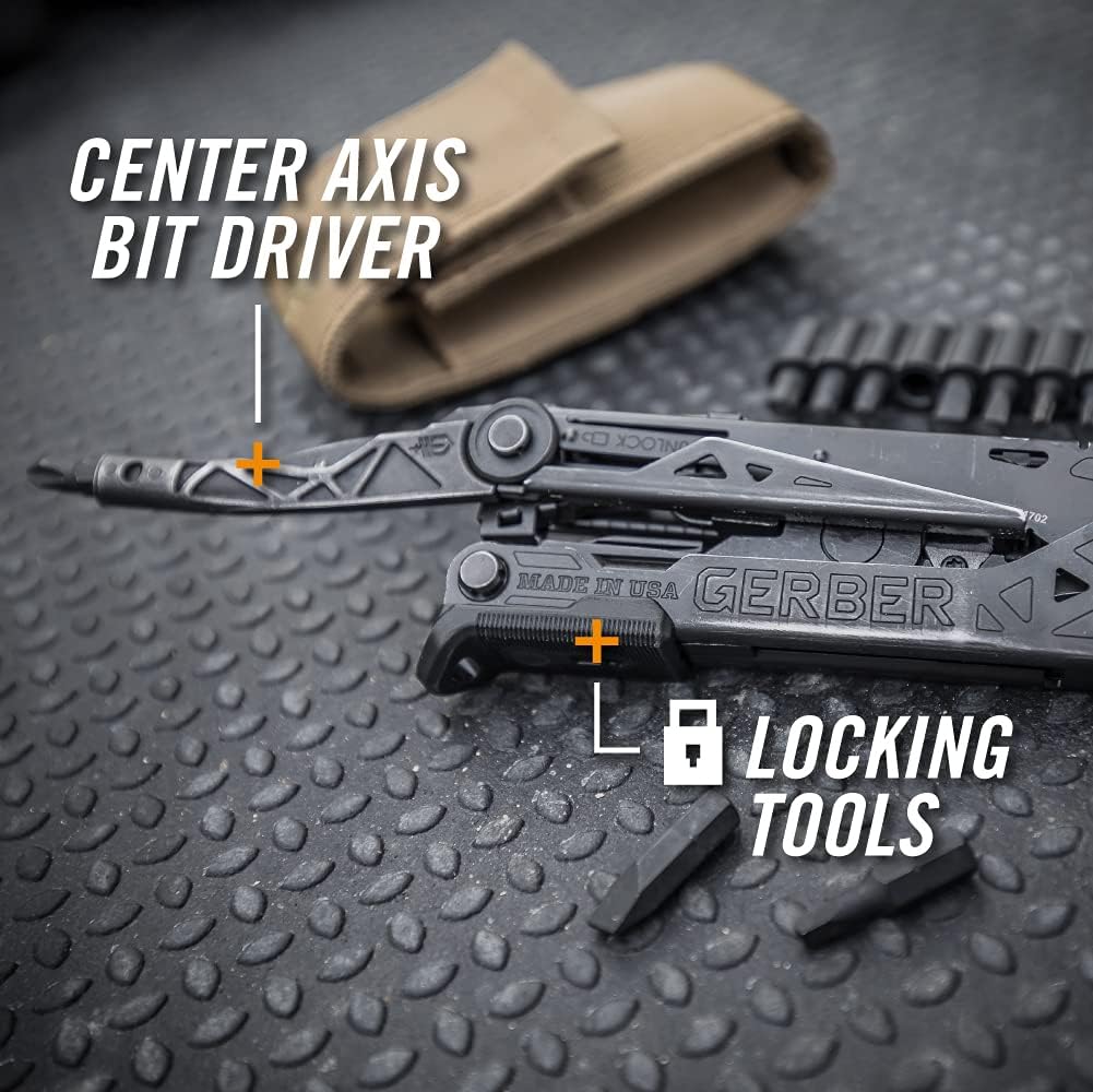 Gerber Multi-Tool mit Gürtel-Clip, Center-Drive, Einhandöffnung, 14 Funktionen und Nylon-Scheide (Mo