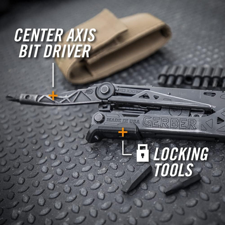 Gerber Multi-Tool mit Gürtel-Clip, Center-Drive, Einhandöffnung, 14 Funktionen und Nylon-Scheide (Mo