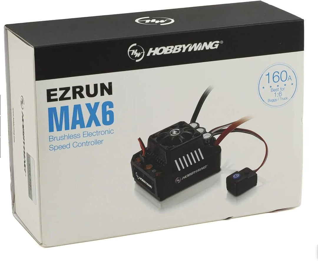 HobbyWing Ezrun MAX6 ESC (3-8S) 1,6 Scale Waterproof Brushless ESC SKU:30105000