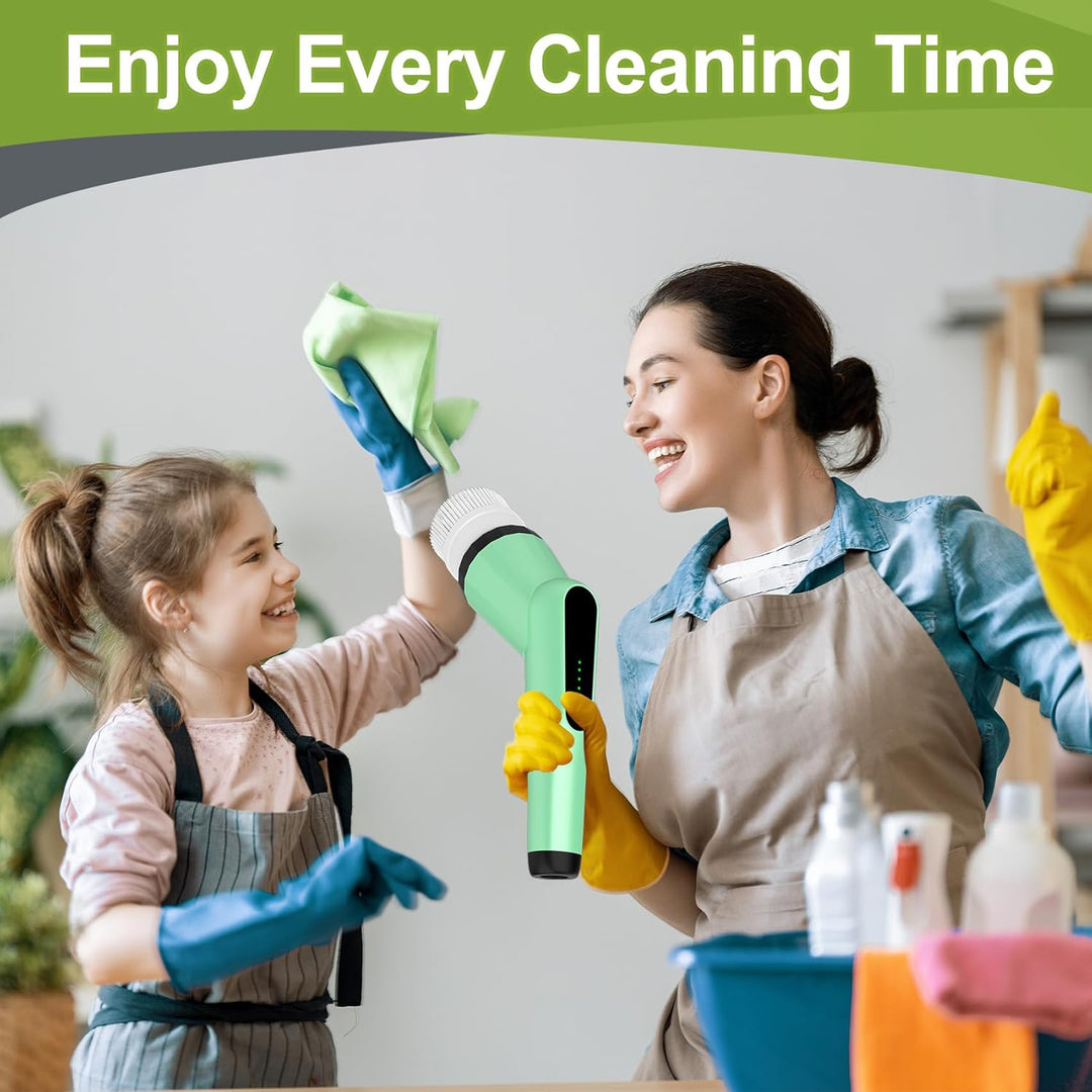 Elektrische Reinigungsbürste, Electric Cleaning Brush mit 7 Wechselbürsten, IPX7 wasserdichte Putzbü