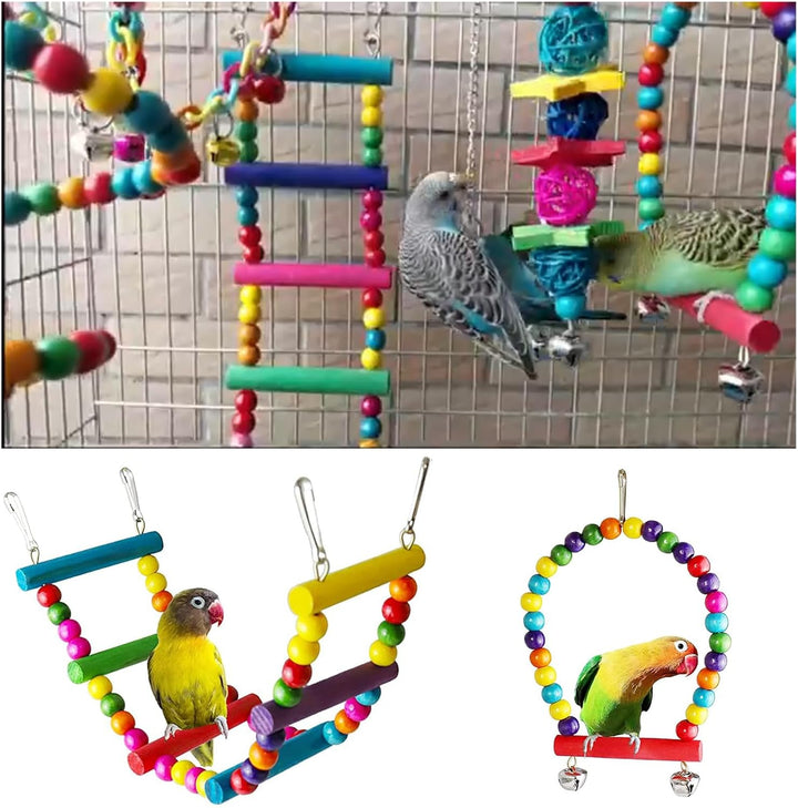 7 Stück Vogelspielzeug Vogelkäfig Spielzeug Papageienspielzeug Vogel Spielzeug Wellensittiche Kauspi