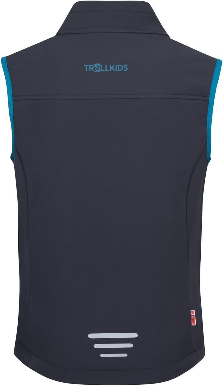 Trollkids Kids Trollfjord Vest Standard 92 black/petrol, Standard 92 black/petrol