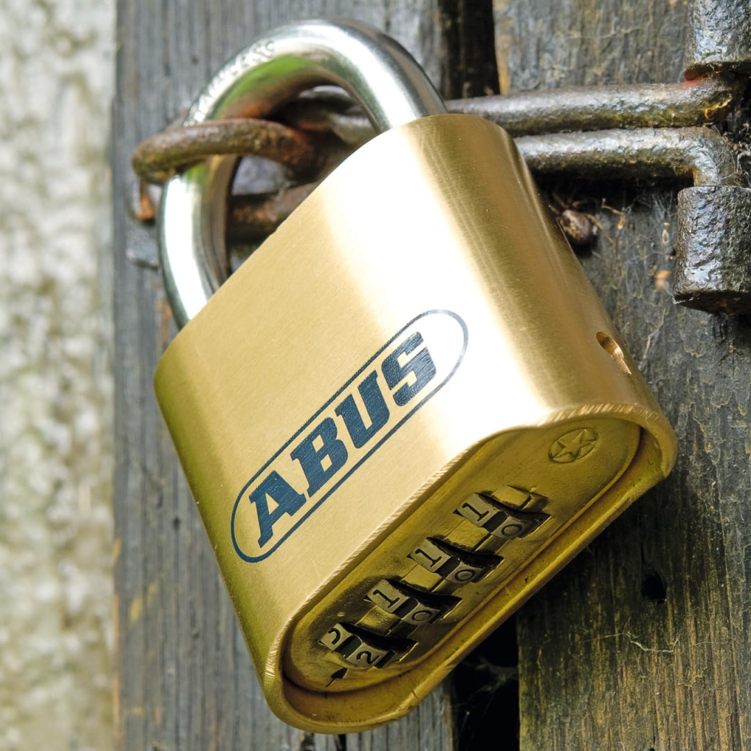 ABUS Zahlenschloss 180IB/50 - Vorhängeschloss aus Messing - wetterfest - mit individuell einstellbar