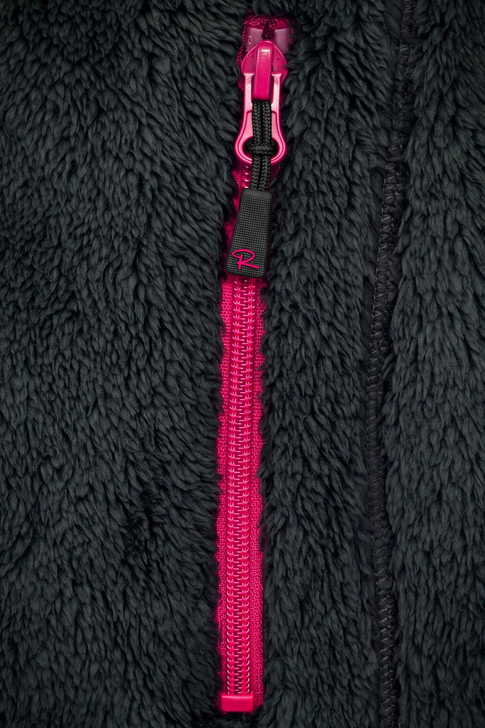 Reichstadt Damen Fleecejacke extra lange Ärmel Kuschelig XS Schwarz, XS Schwarz
