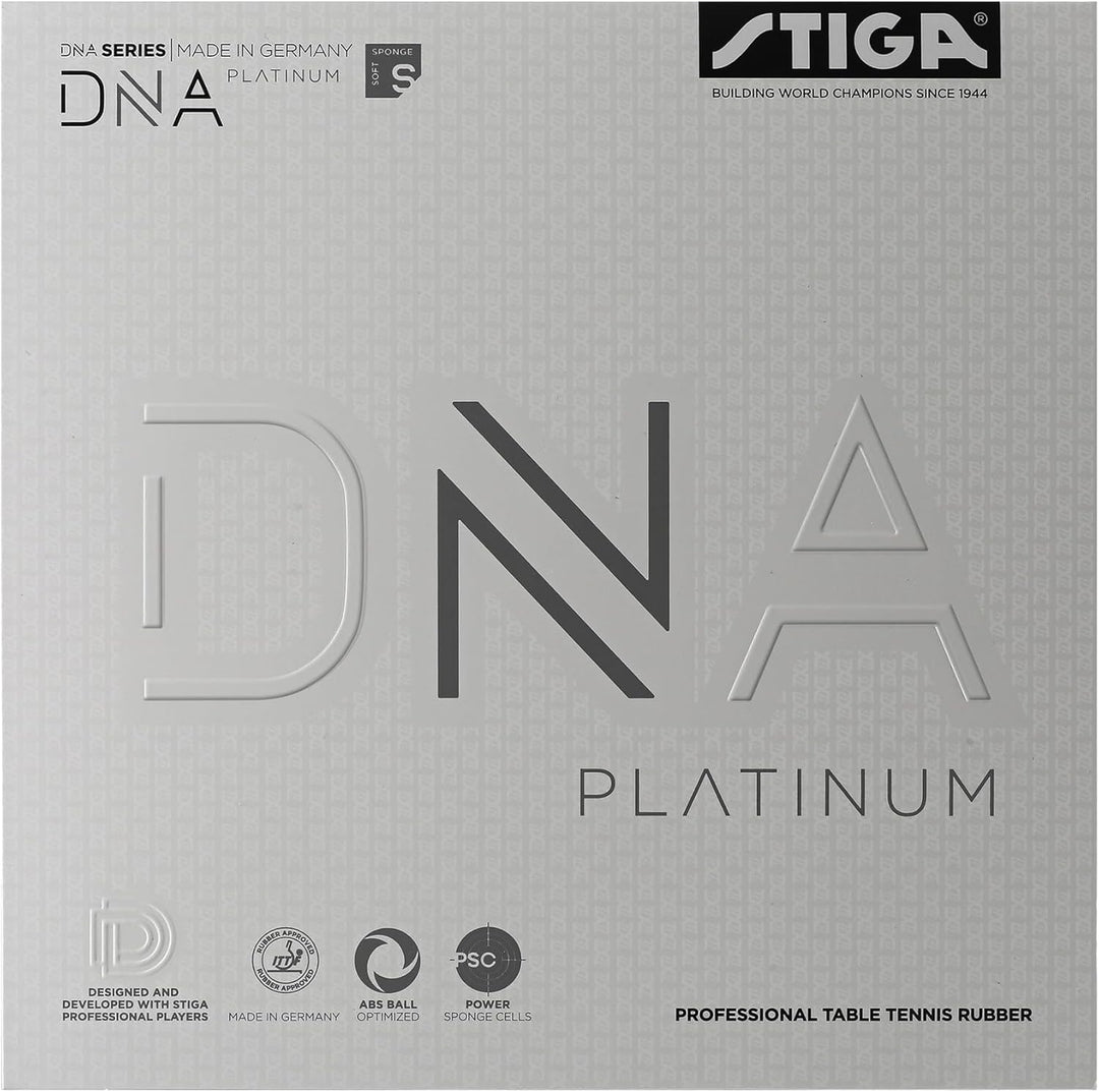 Stiga Unisex-Adult DNA Platinum S Tischtennisbelag 2.3 Schwarz, 2.3 Schwarz