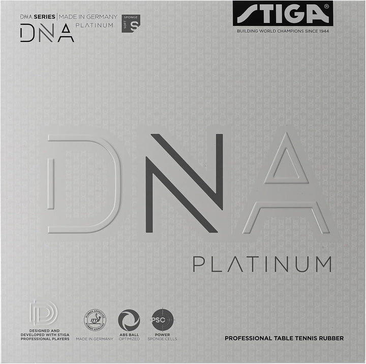 Stiga Unisex-Adult DNA Platinum S Tischtennisbelag 2.3 Schwarz, 2.3 Schwarz