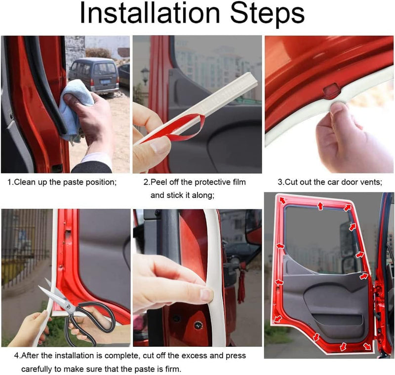Universal Autotür Türdichtung Gummidichtung 12M Gummiprofil Türdichtung Autotür Kantenschutz D-förmi