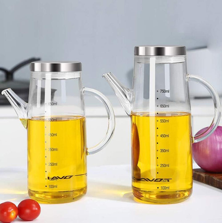 XiaoShenLu Olivenöl Spender Flasche, Speiseöl Essig für Küche, Grill, Pasta, Salate und Backen, 650m