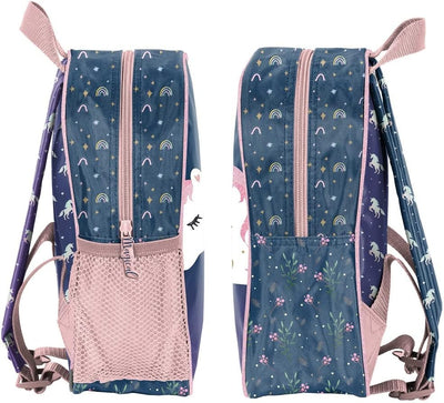 Unicorn Einhorn Kindergarten-Rucksack Set 4tlg. mit Brotdose, Trinkflasche und Turnbeutel Be