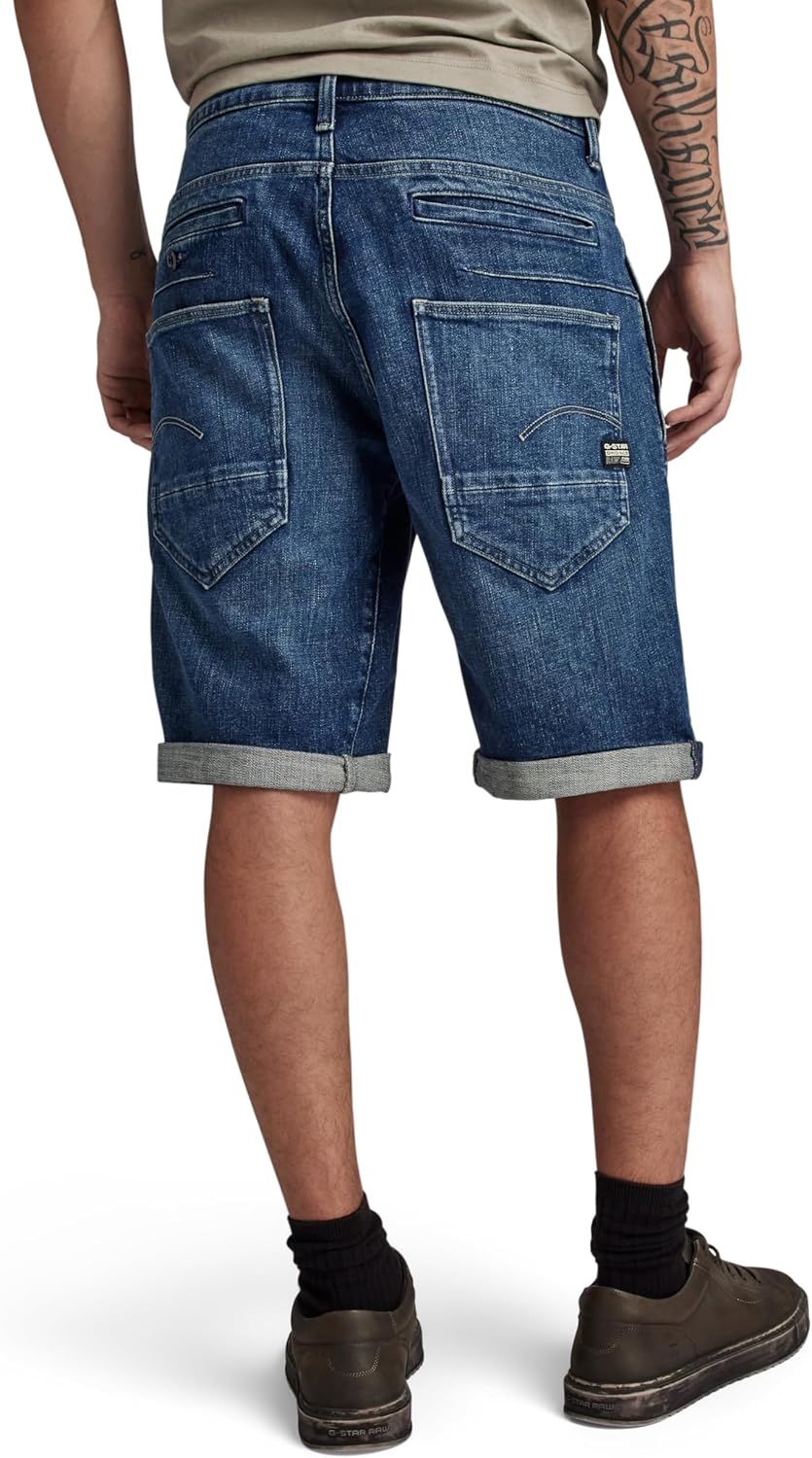 G-STAR RAW Herren D-staq 3d Straight Shorts 28W Blau (Worn in Sentry Blue D10064-d594-g334), 28W Bla