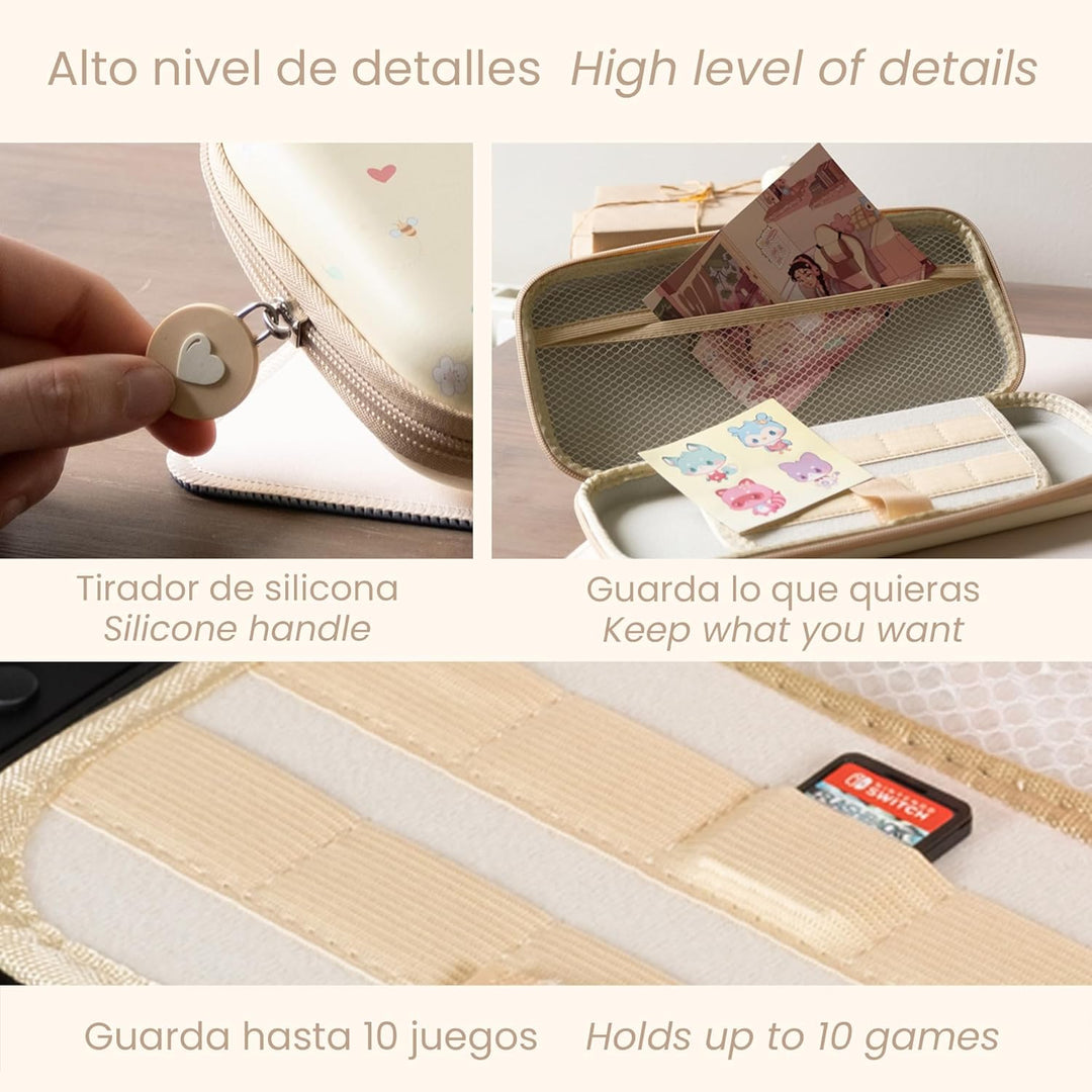 TANOOKI - Tragetasche für Switch 2, süsses Design, schöne Tasche für Switch 2, kompatibel mit Switch