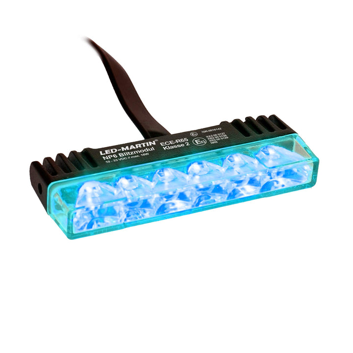 LED-MARTIN NP6 Frontblitzer - blau - ECE-R65 Klasse 2 - Tag-/ Nachtschaltung