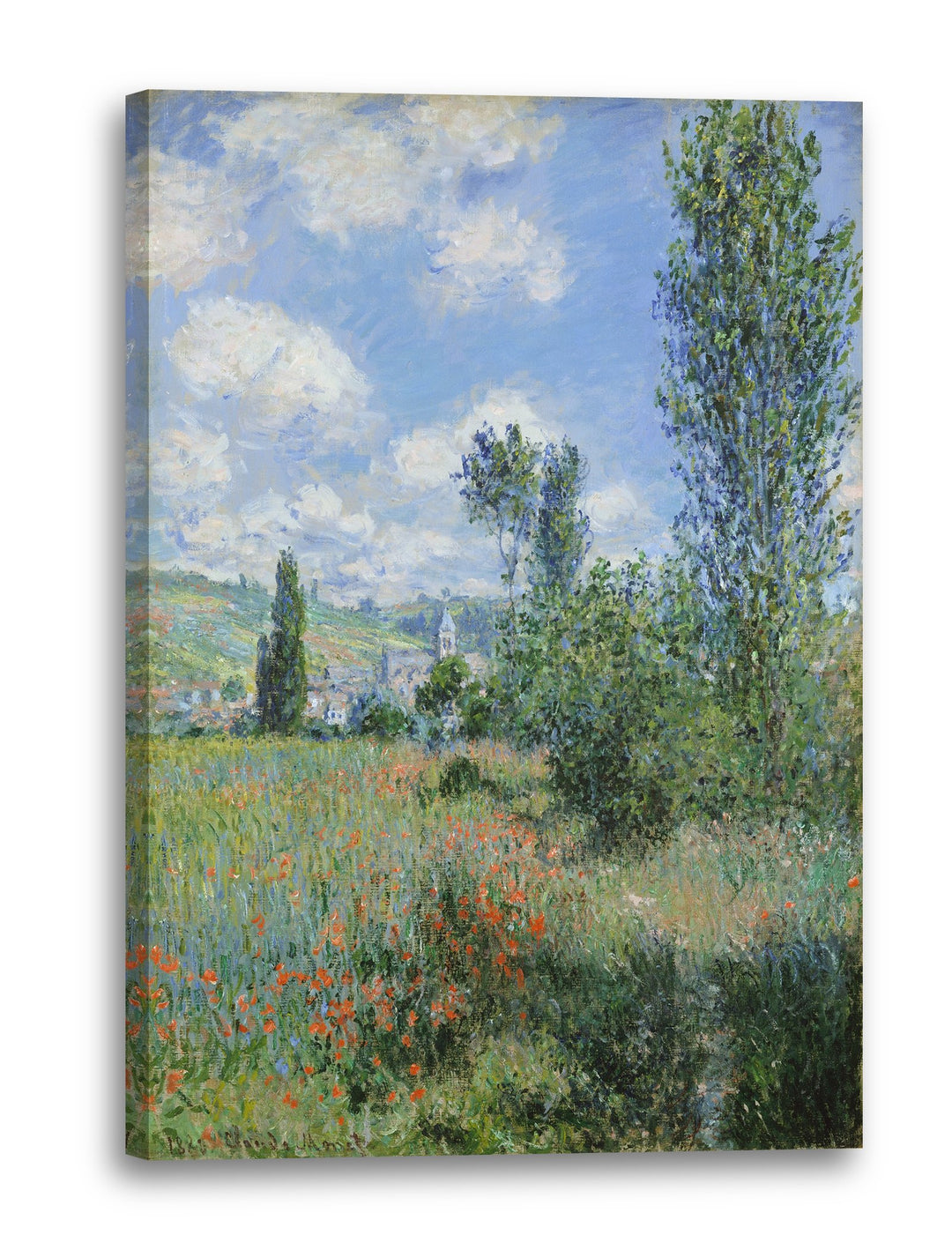 Printed Paintings Leinwand (60x80cm): Claude Monet - Aussicht von Vétheuil 60x80 cm, 60x80 cm