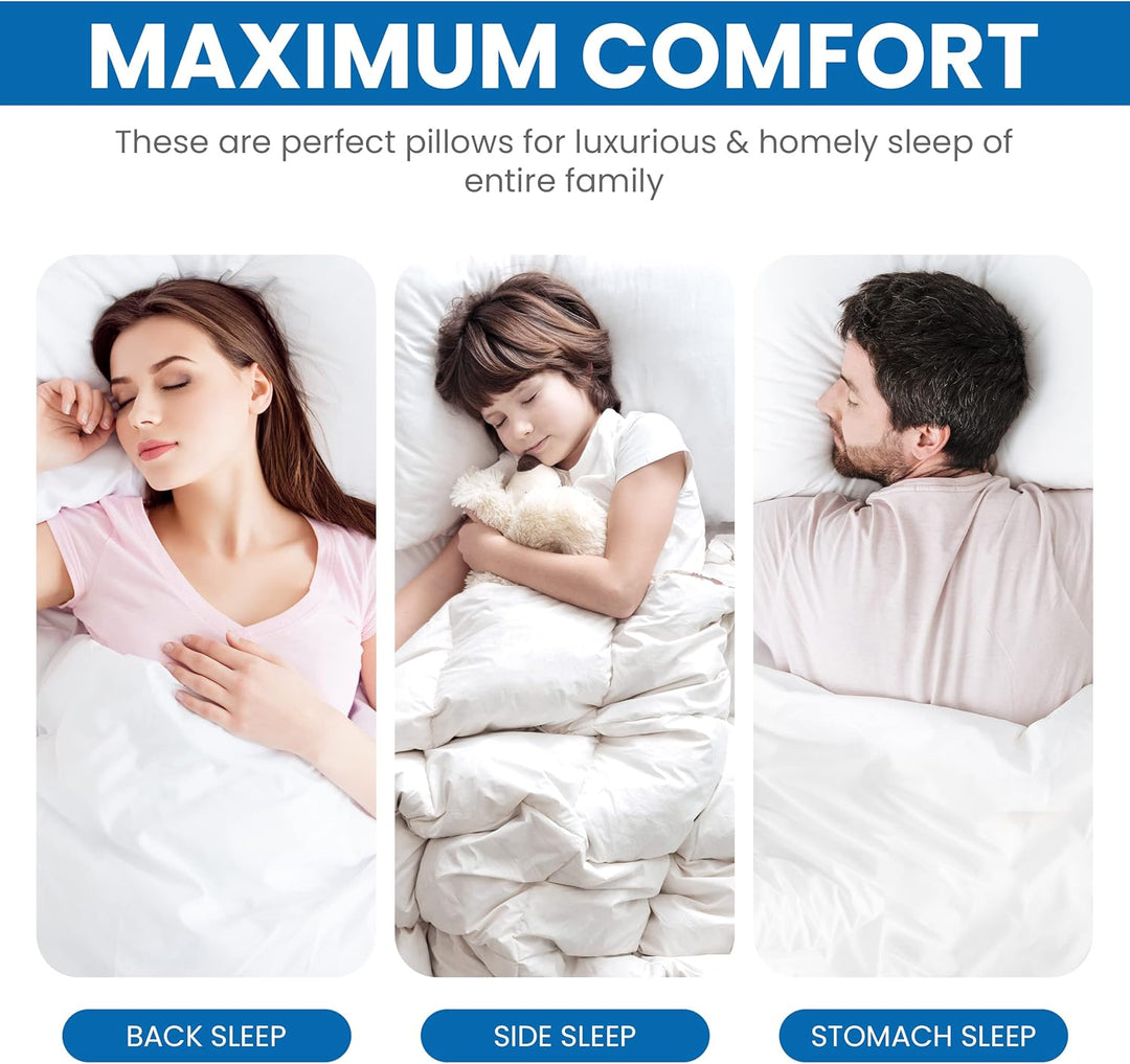 Utopia Bedding KopfKissen (2er Set), 65 x 65 cm Schlafkissen, Atmungsaktiv et Weich Kissen (Weiss) 6
