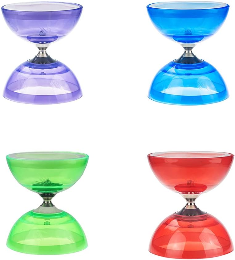 Diabolo Freiläufer mit kugellager Dreifache Lagerung Set, 4 Farben Blinkendes Dreifachlager-Diabolo