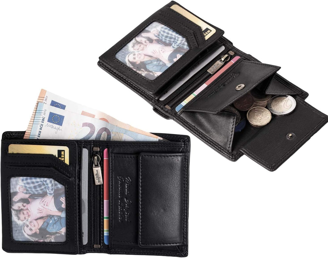 MATADOR Kleines RFID Blocker Portemonnaie Herren Klein Leder | Kleine Geldbörse Herren Slim Wallet m