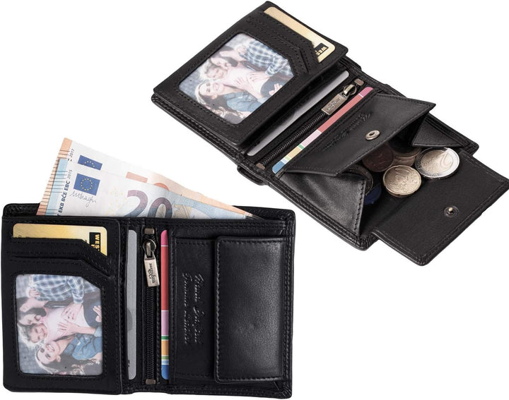 MATADOR Kleines RFID Blocker Portemonnaie Herren Klein Leder | Kleine Geldbörse Herren Slim Wallet m