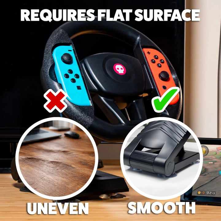 Numskull Nintendo Switch Joy-Con Steering Wheel Table Attachment, Switch Racing Wheel Accessory (Nin