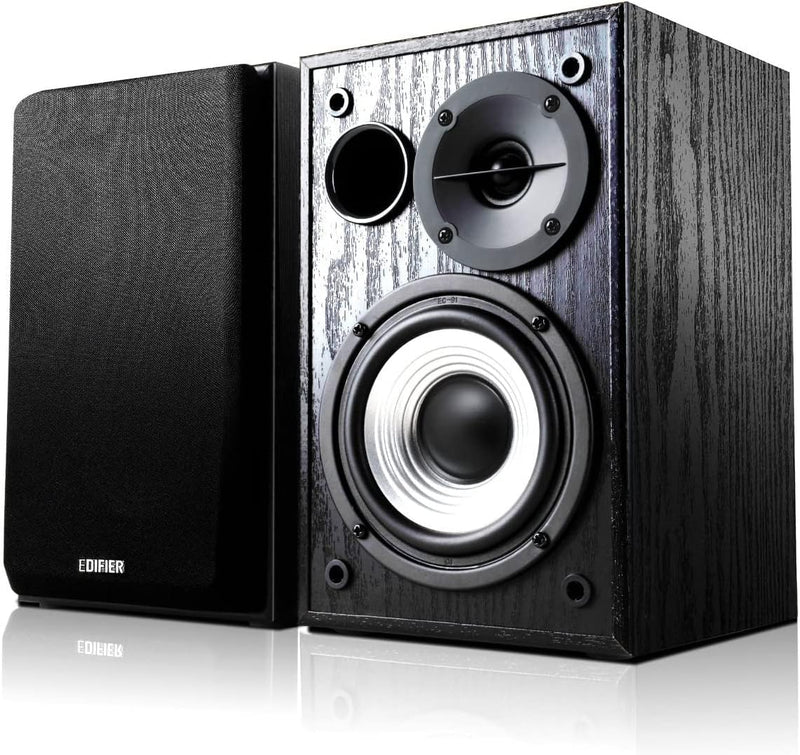 Edifier R980T Aktive 2.0 Lautsprechersystem Paar (24 Watt), 4" PC Regallautsprecher Studio Monitore