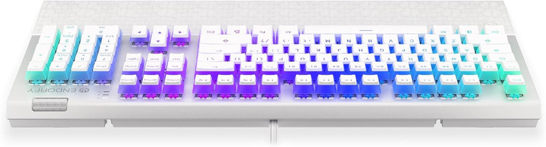 ENDORFY Omnis Pudding Onyx White Red, mechanische Gaming Tastatur, Kailh Red RGB, QWERTY, Pudding On