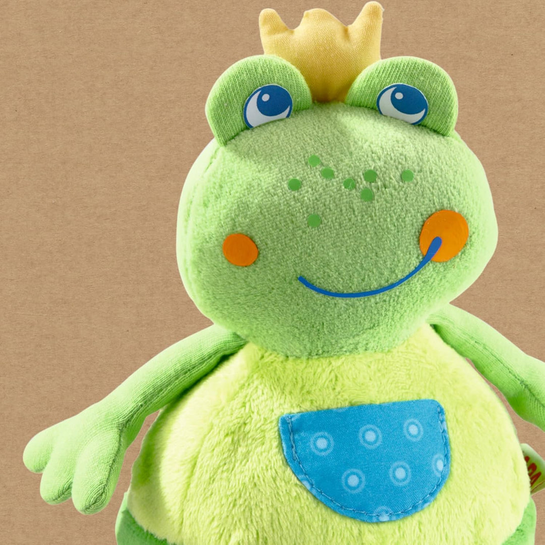 HABA 5859 - Stehauffigur Frosch Baby- und Kleinkindspielzeug, ab 6 Monaten, Motorikspielzeug aus wei