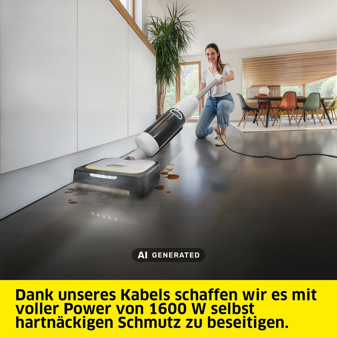 Kärcher Dampfsauger SCV 4 Steam Vac, 3-in-1 Lösung (Dampfreinigung, Saugen &amp; Kombi), eliminiert 99,9