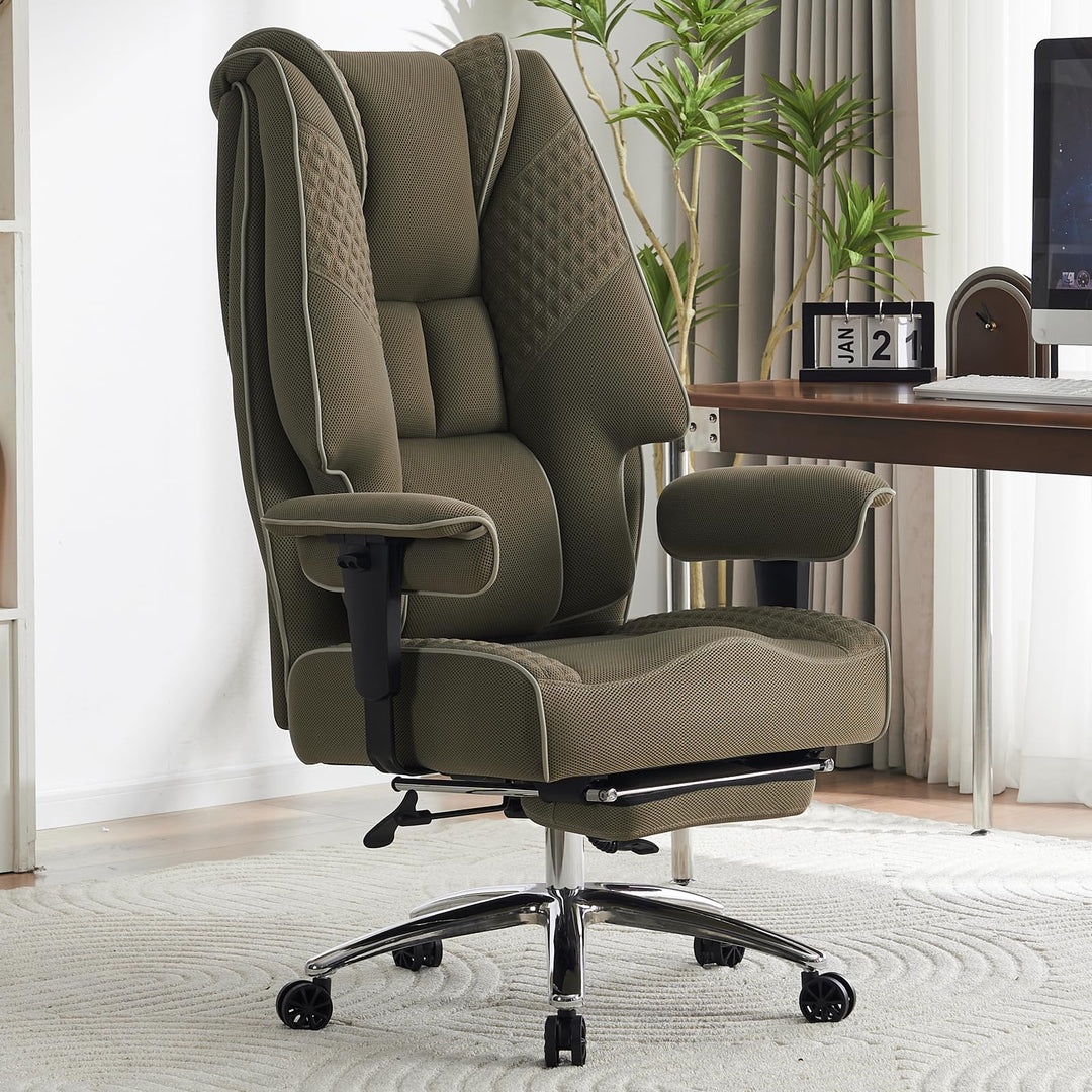 Ergonomischer Mesh-Bürostuhl – Executive Drehstuhl mit verstellbaren Armlehnen, Formschaum- & Tasche