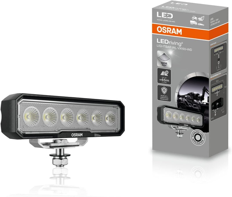 OSRAM LEDriving Lightbar WL VX150-WD, LEDWL109-WD, OFF ROAD, LED Arbeitsscheinwerfer, 1500 Lumen, Li